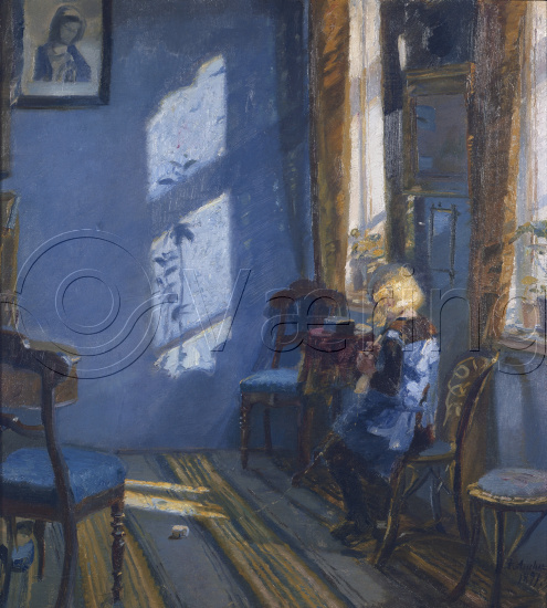 Solskinn i den blå stue / sunshine in the blue livingroom, 1891 ...
