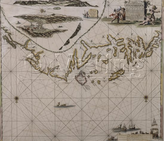 Artist: Johannes Van Keulen (1654-1715) Dutch cartographer/ 
Size: 51x59 cm
Location: Private/
Photo: O.Væring/
Digital size: High-res TIFF and JPG/