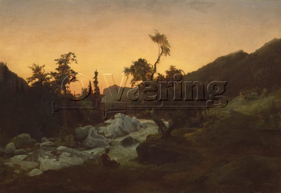 Hans Fredrik Gude (1825-1903) 
Norwegian romanticist
Size: 52x74 cm
Location: Private, 
Photo: O.Vaering,