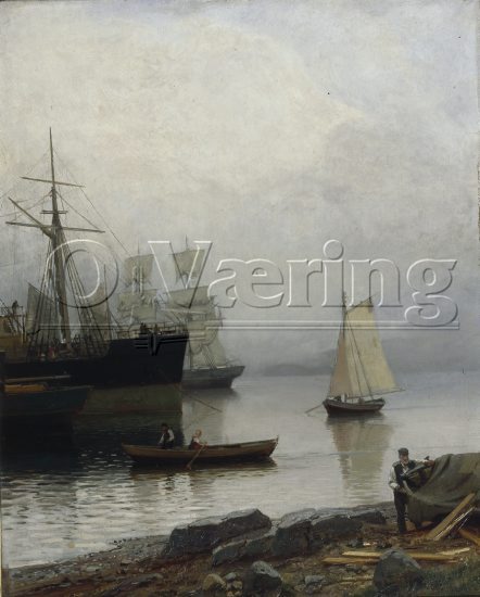 Hans Fredrik Gude (1825-1903) 
Norwegian romanticist
Size: 46x37 cm
Location: Private, 
Photo: O.Vaering,