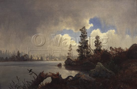 Hans Fredrik Gude (1825-1903) 
Norwegian romanticist
Size: 30x43 cm
Location: Private, 
Photo: O.Vaering,