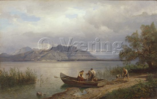 Hans Fredrik Gude (1825-1903) 
Norwegian romanticist
Size: 37x57 cm
Location: Private, 
Photo: O.Vaering,