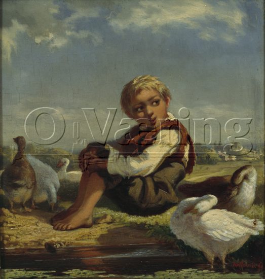 Henrik August Helland, (1827-1855), 
Size: 13x13 cm, 
Genre: Painting, 
Location: Private, 
Photo: Per Henrik Petersson,