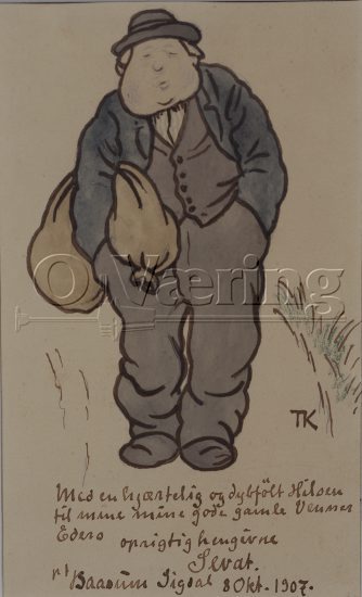 Theodor Kittelsen (1857-1914), 
Size: 23x14 cm,
Location: Private, 