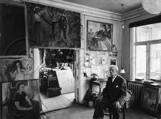 Edvard Munch fotografert av O. Væring v Ragnvald Væring