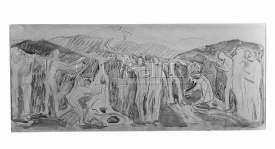 Kilden, forabeid til Aulaen. 
Negativer fra Væringsamlingen 

, Edvard Munch (1863-1944), 
Photo: O.Væring 