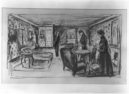Scene fra Gjengangere 
Negativer fra Væringsamlingen 



Edvard Munch (1863-1944)