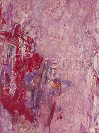 Jakob Weidemann (1923-2001)
Size: 
Location: Private
Photo: O.Væring 

En rød Geranium, hvor blomstens hovedfarve sprer seg ut over flaten. Det kjølige violette arbeider mot det varme røde og skaper en koloristisk virkning. Rent maleri, med tyngde på
