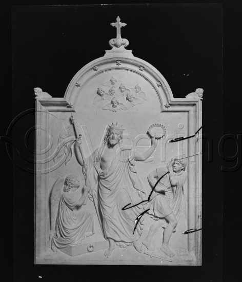 Glassplate og negativ bladfilm