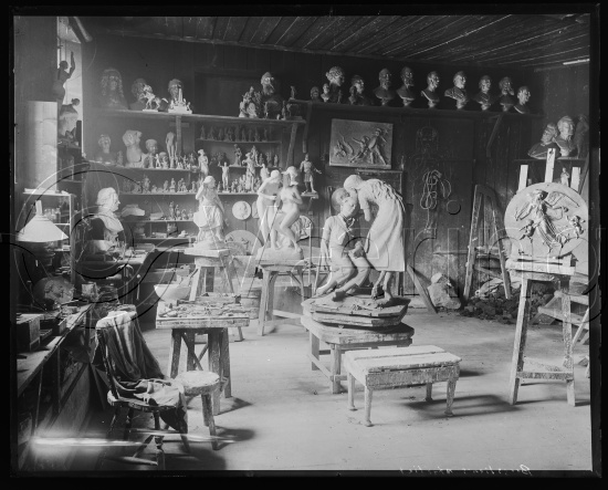 Glassplate og negativ bladfilm