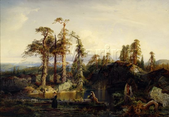 August Cappelen (1827-1852), Size: 44x66 cm,Genre: Painting, Location: Private, 