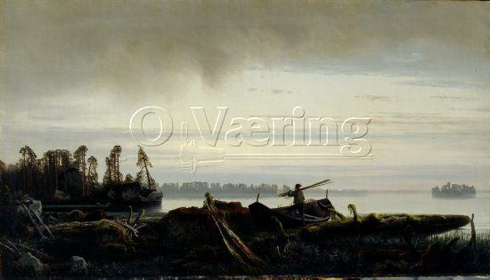 August Cappelen (1827-1852), 
Size: 45x77 cm,
Genre: Painting, 
Location: Private, 