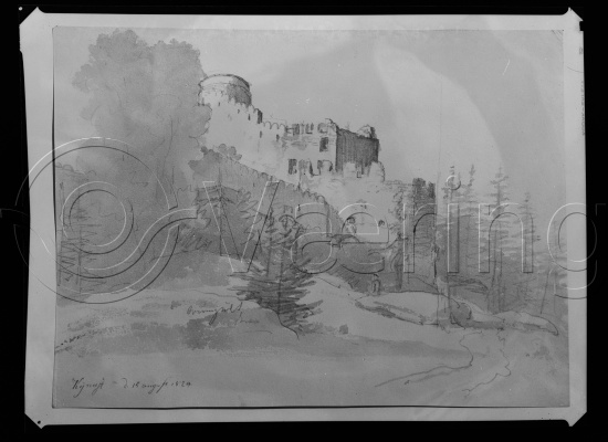 Glassplate og negativ film