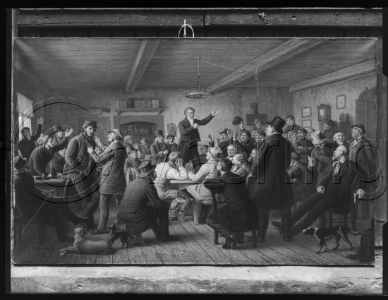 I fotoeske med ulike danske kunstnere / Gi beskjed om noen er vendt feil