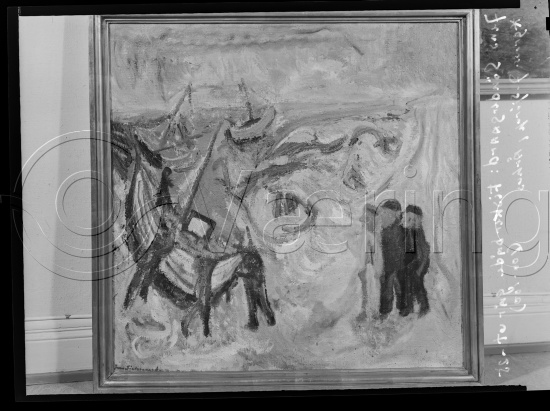 I fotoeske med ulike danske kunstnere / Gi beskjed om noen er vendt feil