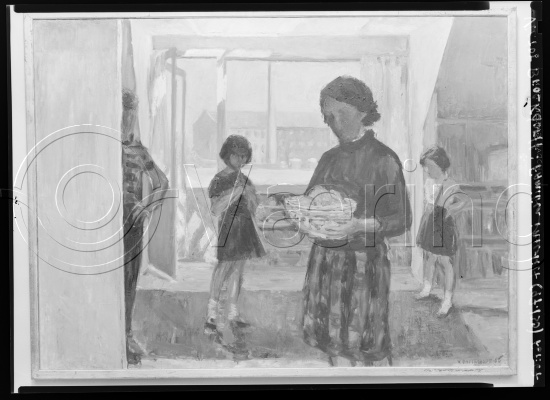 I fotoeske med ulike danske kunstnere / Gi beskjed om noen er vendt feil