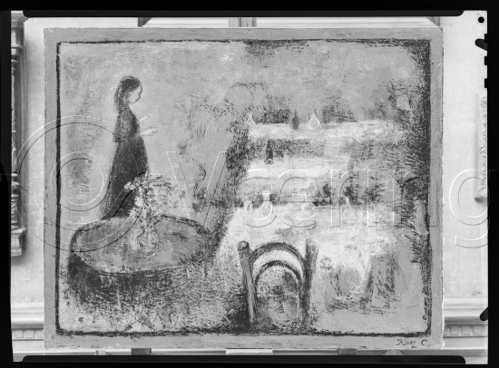 I fotoeske med ulike danske kunstnere / Gi beskjed om noen er vendt feil