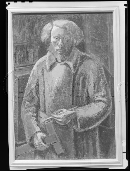 I fotoeske med ulike danske kunstnere / Gi beskjed om noen er vendt feil