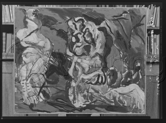 I fotoeske med ulike danske kunstnere / Gi beskjed om noen er vendt feil