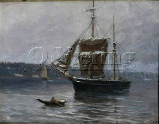 Karl Edvard Diriks ( 1864-1940), 
Size; 32x41 cm, 
Genre: Oil on canavas, 
Style/period: 
Location: Private
Photo: Per Henrik Petersson