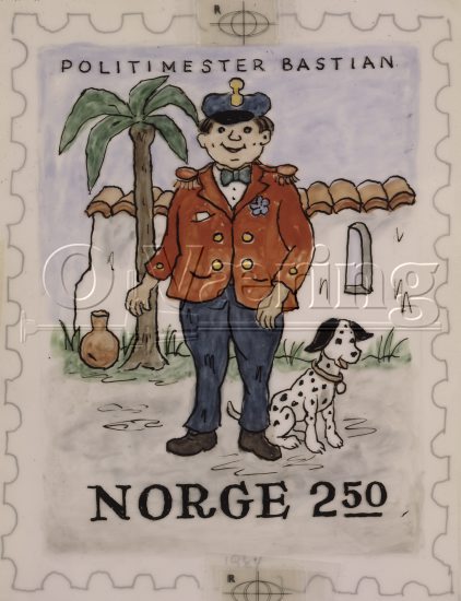 Thorbjørn Egner (1912-1990)
Size: 12x9  cm
Location: Private
Photo. O.Væring
Illustration: Folk og røvere i Kardemommeby