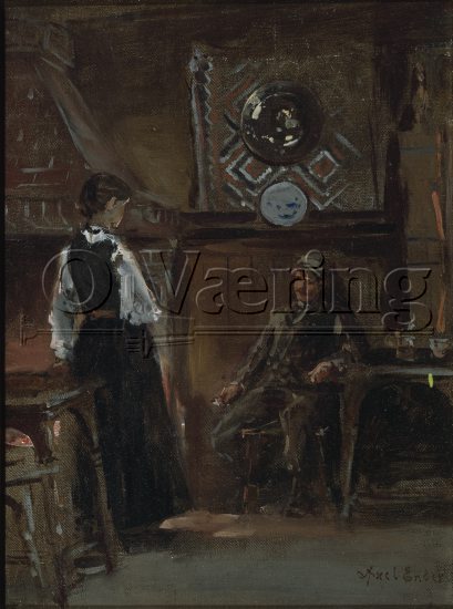 Axel Ender (1853-1920), 
Size: 29 x 22 cm, 
Genre: Oil on canavas, 
Style/period: 
Location: Private, 
Photo: Per Henrik Petersson