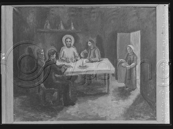 Glassplate og negativ bladfilm