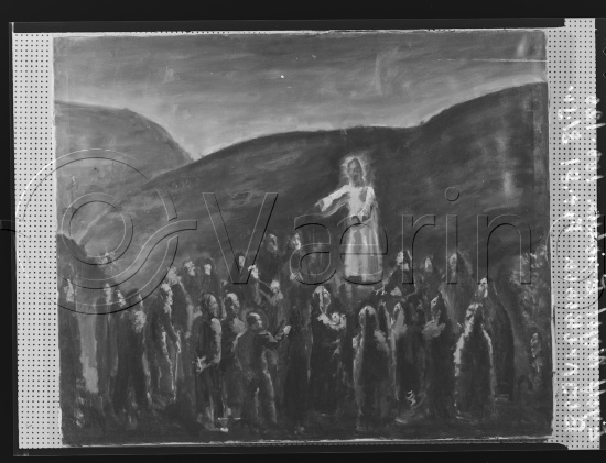 Glassplate og negativ bladfilm