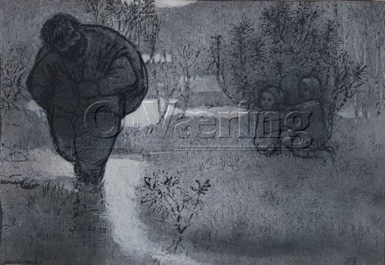 Artist: Kaare Espolin-Johnson (1907-1994)
Dimensions: 125x36 cm/
PhotoCredit: O.Væring / 
Digital Size: High-res TIFF and JPG /