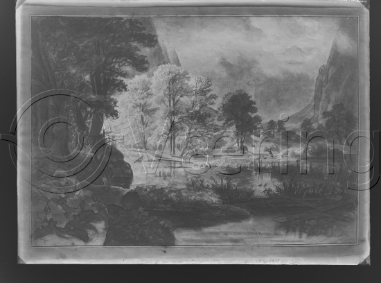 Glassplate og negativ film