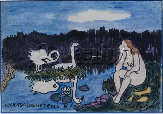 Kai Fjell (1907-1989), Size; 20x29 cm, Genre: Watercolour, Location: PrivatePhoto: Per Henrik Petersson