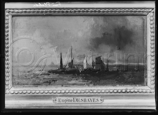 Glassplate og negativ film / I fotoeske med diverse fransk kunst