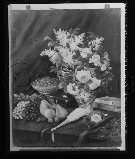 Glassplate og negativ film / I fotoeske med diverse fransk kunst