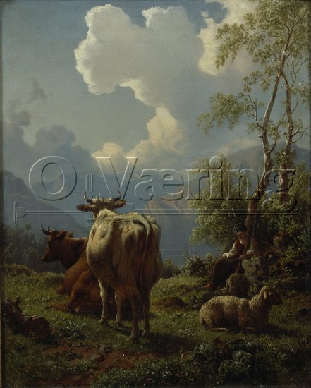 Joachim Frich (1810-1858), 
Size: 28x22 cm, 
Genre: Oil on canavas, 
Style/period: 
Location; Private, 
Photo: Per Henrik Petersson
