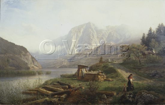 Hans Fredrik Gude (1825-1903) 
Norwegian romanticist
Size: 85x133 cm
Location: Private, 
Photo: O.Vaering,