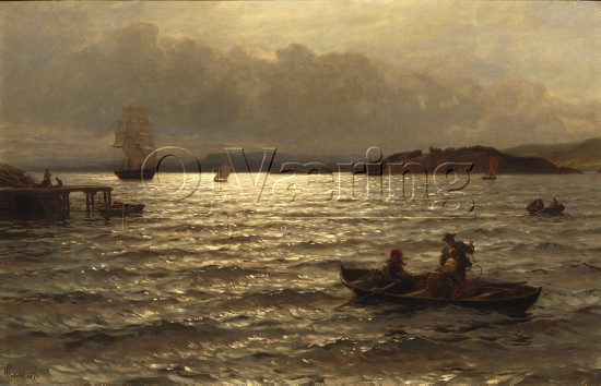 Hans Fredrik Gude (1825-1903) 
Norwegian romanticist
Size: 40 x 61 cm
Location: Private, 
Photo: O.Vaering,