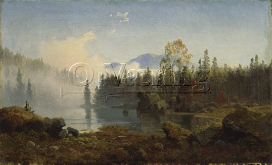 Hans Fredrik Gude (1825-1903) 
Norwegian romanticist
Size: 20x33 cm
Location: Private, 
Photo: O.Vaering,