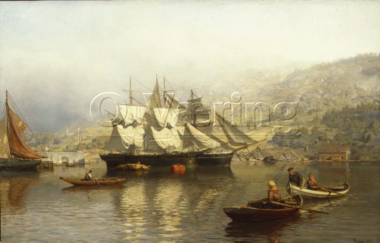 Hans Fredrik Gude (1825-1903) 
Norwegian romanticist
Size: 74x112 cm
Location: Private, 
Photo: O.Vaering,