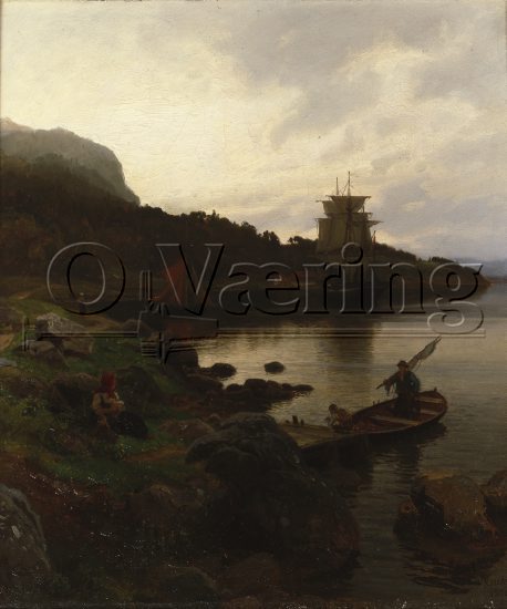 Hans Fredrik Gude (1825-1903) 
Norwegian romanticist
Size: 40x35 cm
Location: Private, 
Photo: O.Vaering,