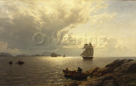 Hans Fredrik Gude (1825-1903) 
Norwegian romanticist
Size: 86x135 cm
Location: Private, 
Photo: O.Vaering,