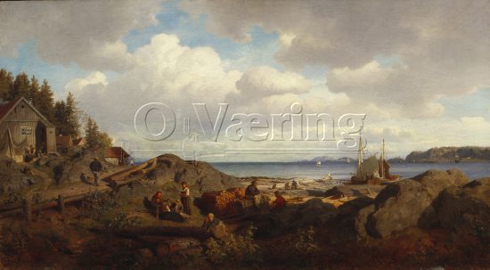 Hans Fredrik Gude (1825-1903) 
Norwegian romanticist
Size: 59x107 cm
Location: Private, 
Photo: O.Vaering,