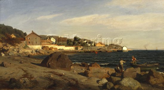 Hans Fredrik Gude (1825-1903) 
Norwegian romanticist
Size: 55x95 cm
Location: Private, 
Photo: O.Vaering,