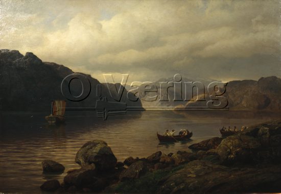 Hans Fredrik Gude (1825-1903) 
Norwegian romanticist
Size: 86x124 cm
Location: Private, 
Photo: O.Vaering,