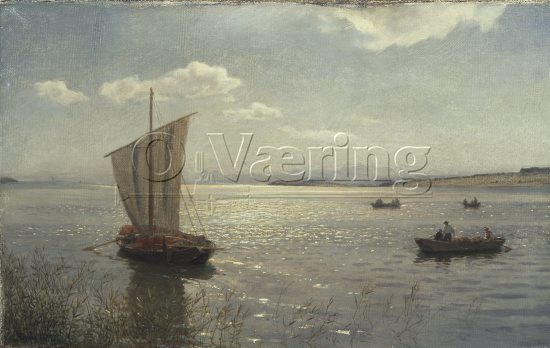 Hans Fredrik Gude (1825-1903) 
Norwegian romanticist
Size: 37x60 cm
Location: Private, 
Photo: O.Vaering,