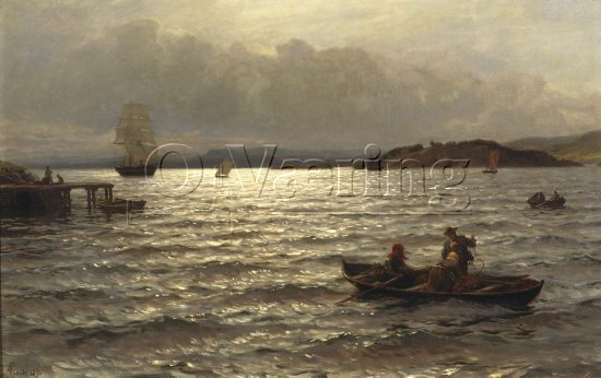Hans Fredrik Gude (1825-1903) 
Norwegian romanticist
Size: 40x61 cm
Location: Private, 
Photo: O.Vaering,