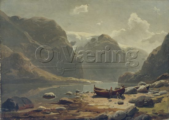 Hans Fredrik Gude (1823-1905)
Size: 34x47 cm
Location: Private,
Photo: O.Væring 