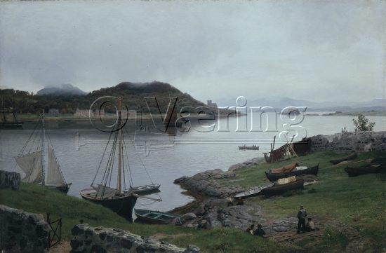 Hans Fredrik Gude (1823-1905)
Size: 152x222 cm
Location: Private,
Photo: O.Væring 