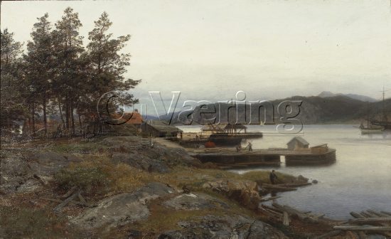 Hans Fredrik Gude (1823-1905)
Size: 39x60 cm
Location: Private,
Photo: O.Væring 