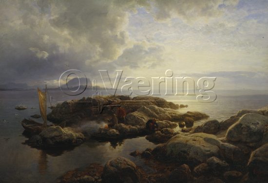 Hans Fredrik Gude (1823-1905)
Size: 52x75.2 cm
Location: Private,
Photo: O.Væring 