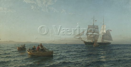 Hans Fredrik Gude (1823-1905)
Size: 92x180 cm
Location: Private,
Photo: O.Væring 